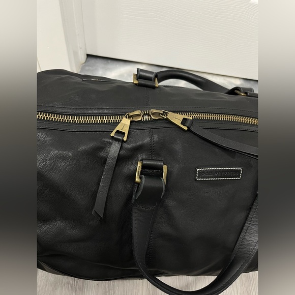 John Varvatos Morrison Leather Duffel Bag - Picture 9 of 16